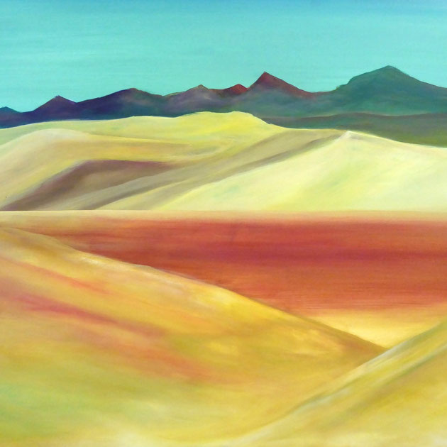 Wüstenlandschaft, Acryl auf Leinwand, 80x100 cm