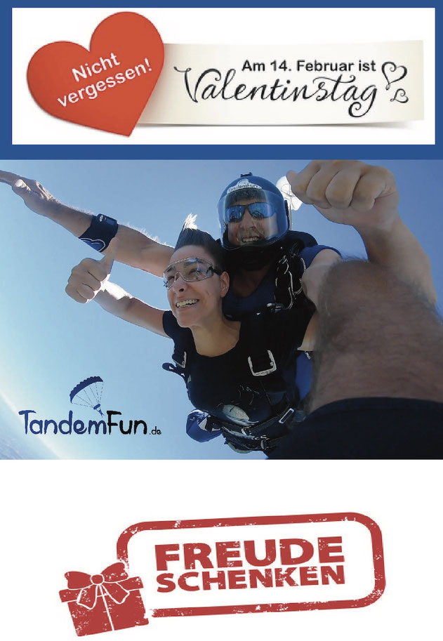 Der Tandedmsprung Geschenk Gutschein zum Valentinstag