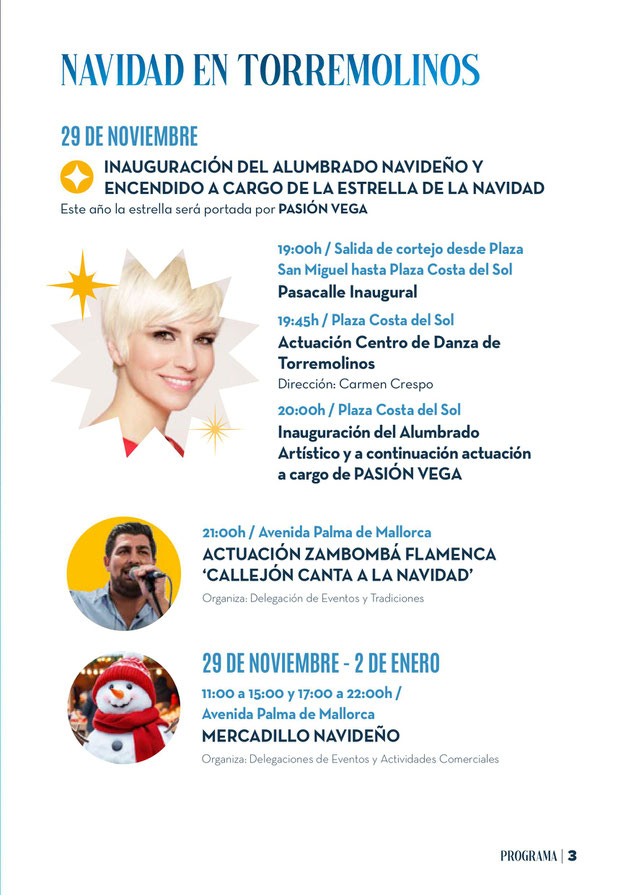 Programa de la Navidad en Torremolinos