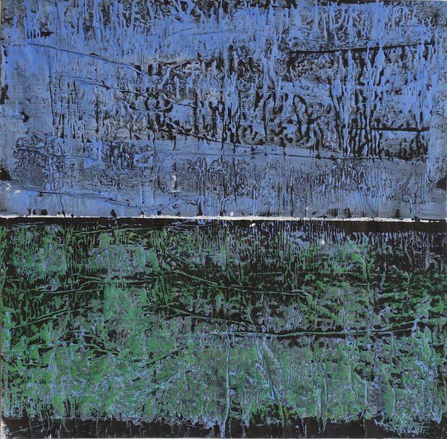 "18-070" - Acrylique/krafts encollés, 90 x 90 cm, 2018
