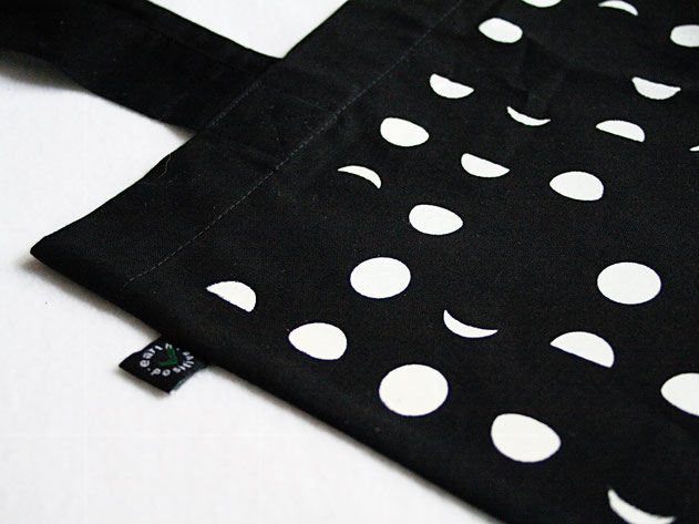 About exclusive pattern designs - moon phases print on organic cotton tote bag by Zebraspider