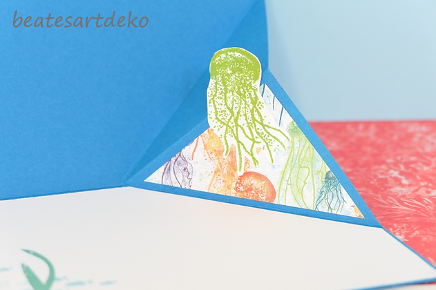 beatesartdeko | Fortsetzung von der Produktreihe Meereswelt | Projekt 2 | Karte 1 | Besondere Faltkarte