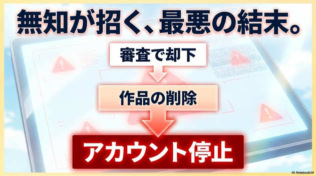 アカウント停止などのリスク