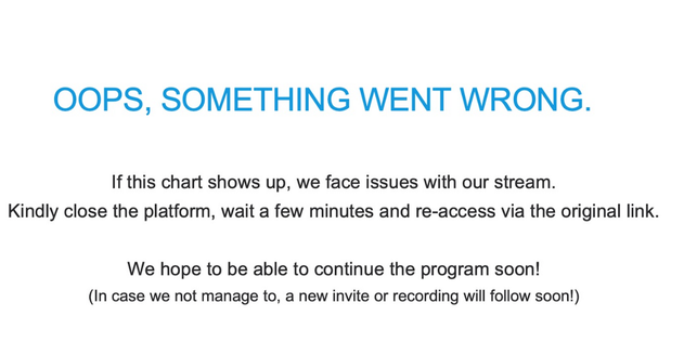 Chart with streaming failure notice