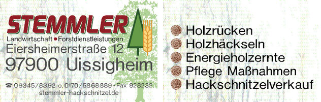 Reiner Stemmler - Landwirtschaft, Forstdienstleistungen, Hackschnitzel