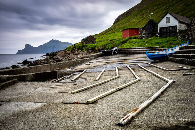 Färöer / Faroe Island, Elduvik, Hafen, Langzeitbelichtung, 2017, © Silly Photography