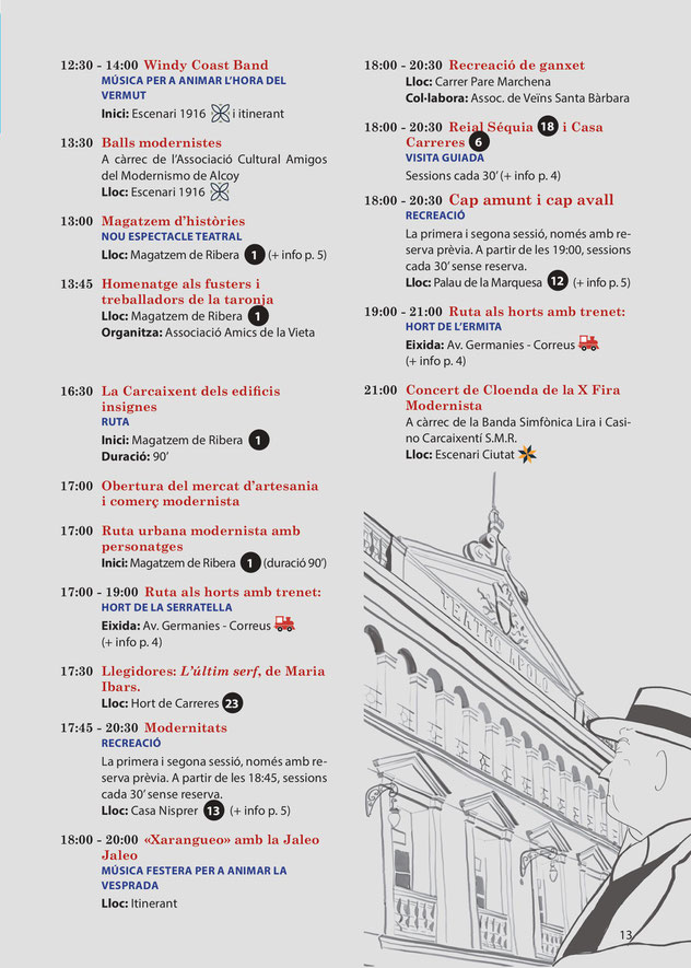 Programa de la Fira Modernista de Carcaixent