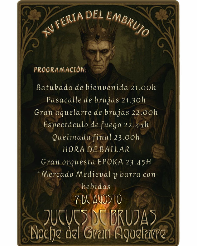 Programa de la Feria del Embrujo de Soportujar Mercado Medieval