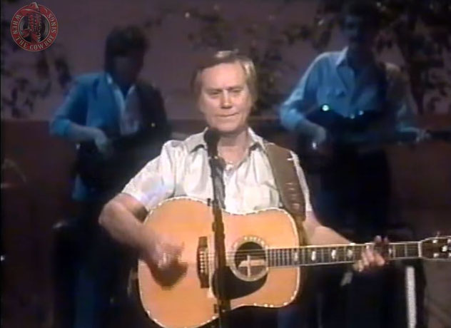 George Jones Wine Colored Roses Rare Video On Hee Haw 1987 When The Cowboy Sings