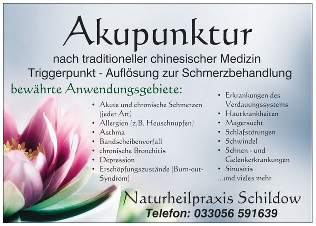 Akupunktur nach traditioneller chinesischer Medizin & Triggerpunkt - Auflösung zur Schmerzbehandlung