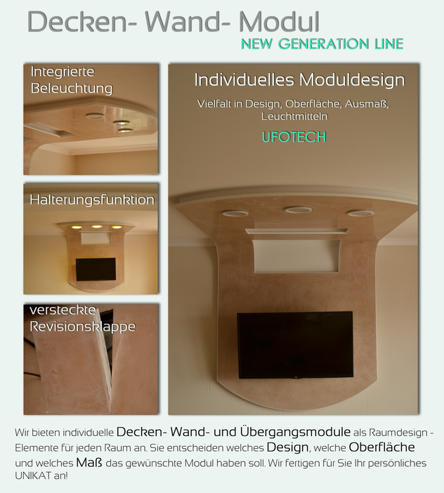 Decken- Wand- Designmodul NEW GENERATION PRODACT von GERZEN wand-design