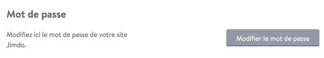 Comment modifier le mot de passe de son site Jimdo?