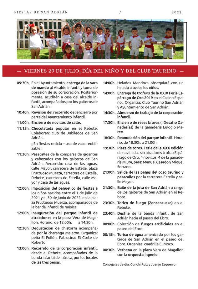 Programa de las Fiestas de San Adrián 2015