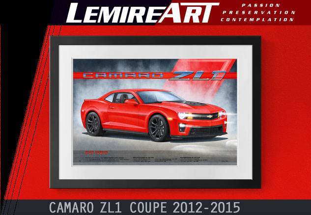 Camaro ZL1 art print 5th generation