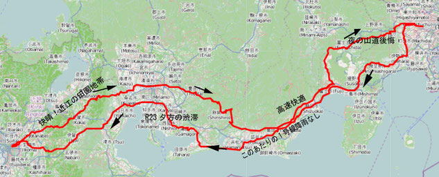 今回の走行路図