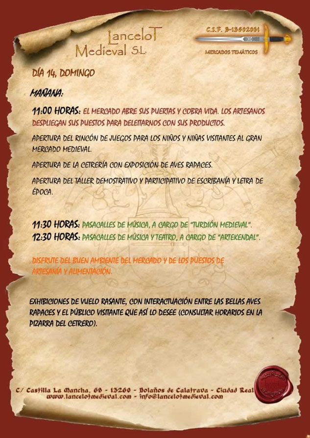 Programa del Mercado Medieval de Illescas
