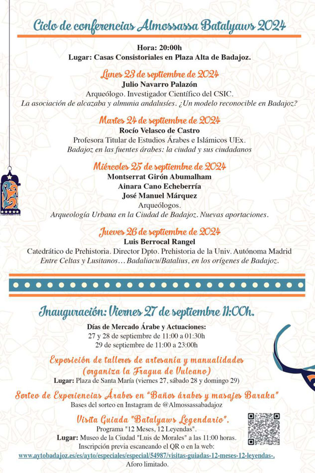 Programa del Al-Massassa y Mercado Arabe en Badajoz