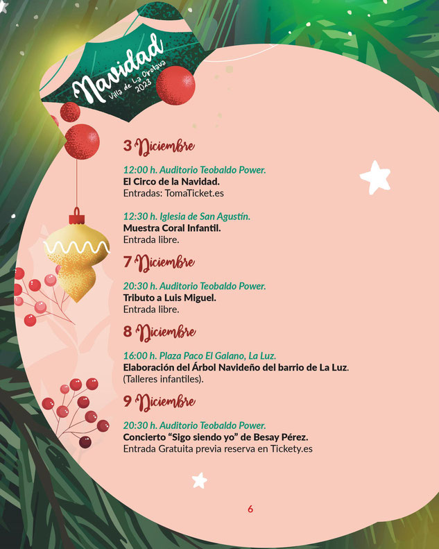 Programa de la Navidad en La Orotava