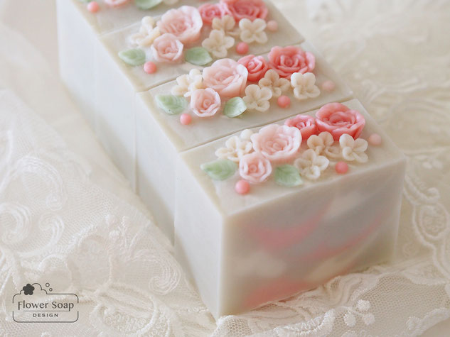 華やかな石けん お花の石けん フラワーソープ フラワーソープデザイン