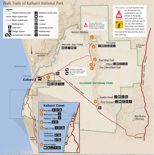 Plan du Kalbarri National Park