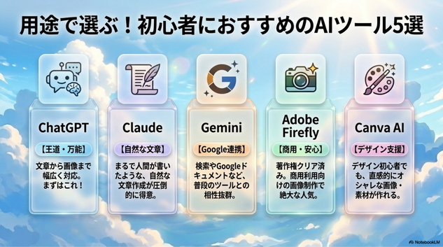 まずはChatGPTから始めるのがおすすめ