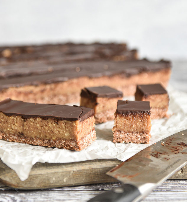 Millionaire´s Shortbread in der gesunden Variante, Karamell Shortbread, Thermomix