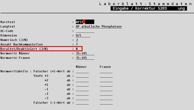 Laborblatt Labor Praxisprogramm Praxissoftware