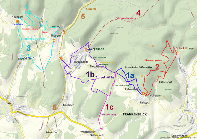 Geführte Touren zur Zinselhöhle von Rabenäußig, Rauenstein, Seltendorf, Theuern und Hämmern