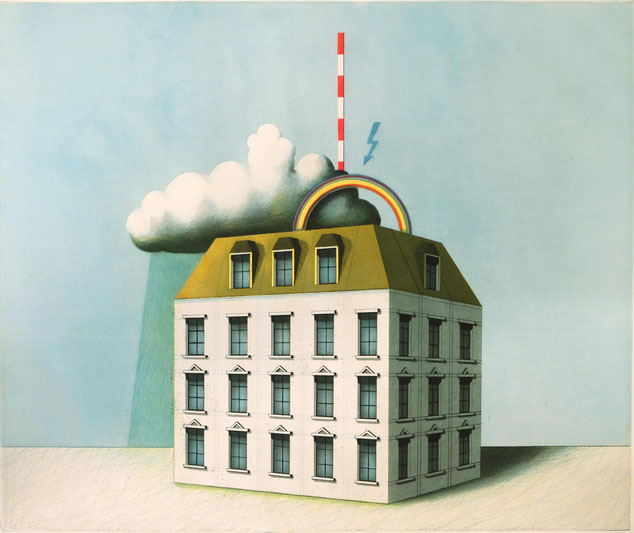 Friedrich Meckseper (1936-2019), Haus, 1972, Radierung, 50x59 cm 