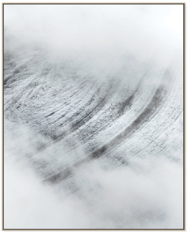 Abstract glacier textures on Aletsch Glacier in Valais, Switzerland