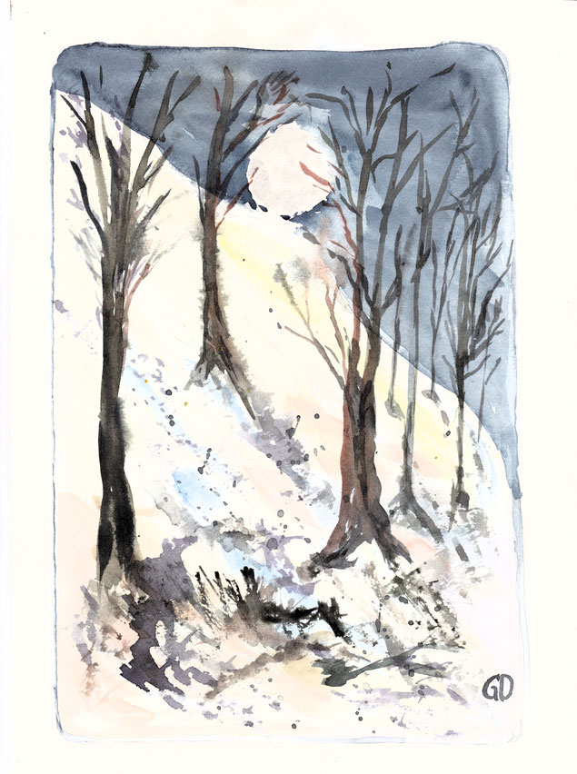 Wintermond, 21x30 cm, 135€