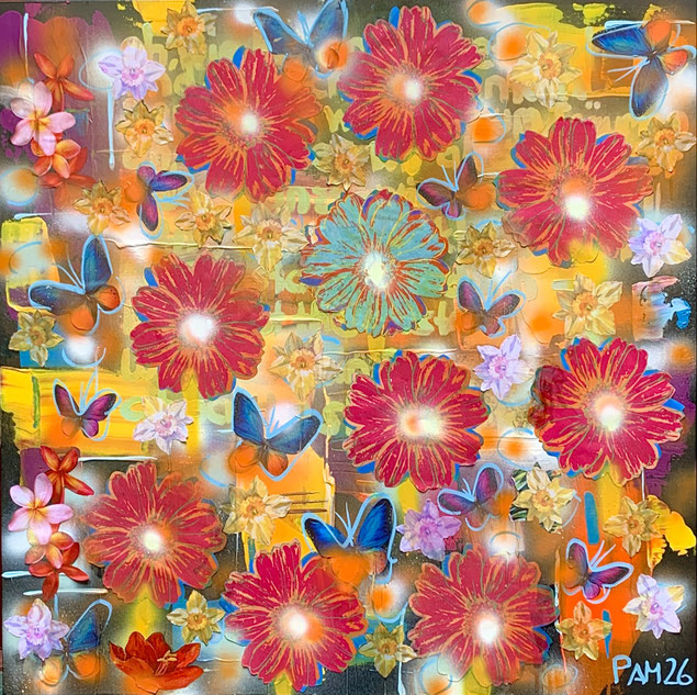 Kleines Herz, 90x90 cm, Acryl auf Leinwand, 300 Franken