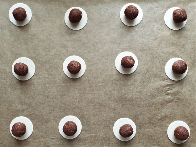 Schoktaler vor dem Backen