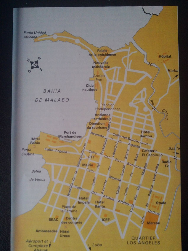 Plan du centre-ville de Malabo