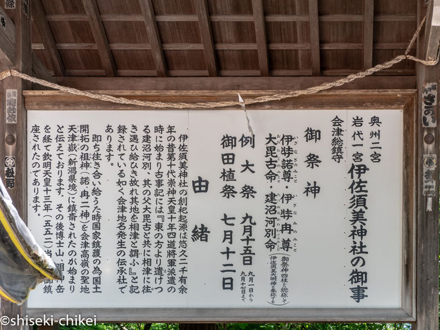 会津地名発祥の社と書かれている