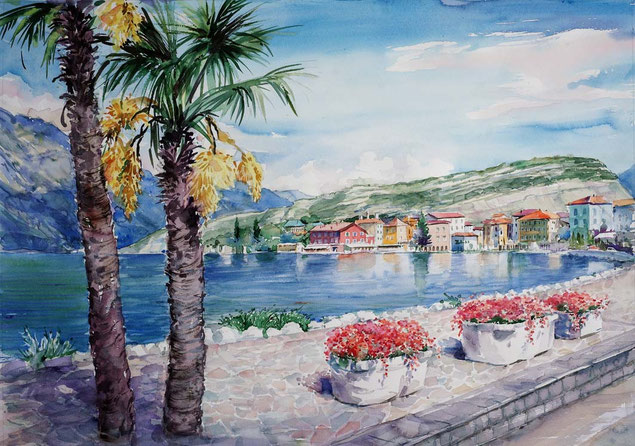 Die Uferpromenade von Torbole