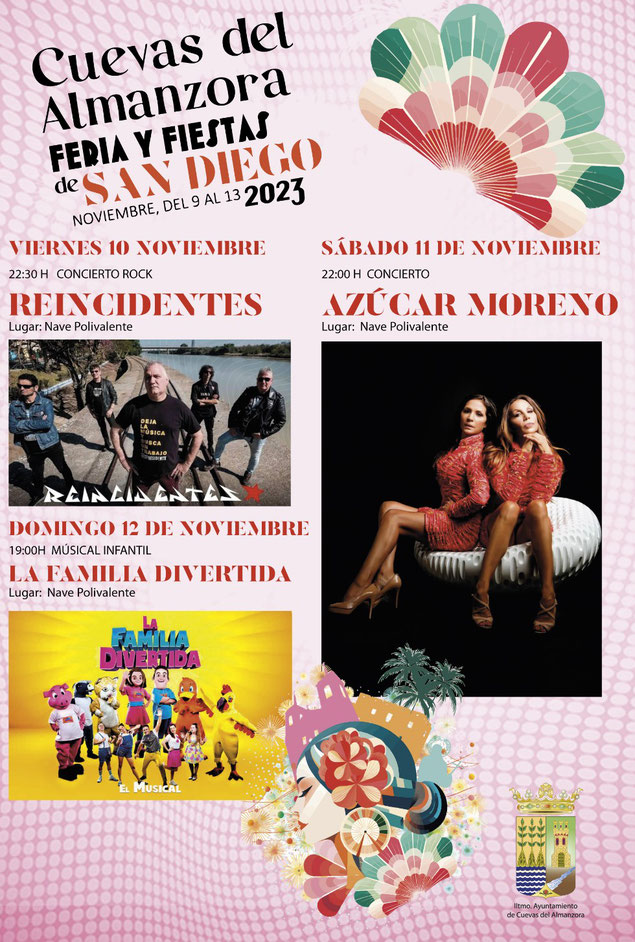 Programa de la Feria y Fiestas de San Diego en Cuevas del Almanzora