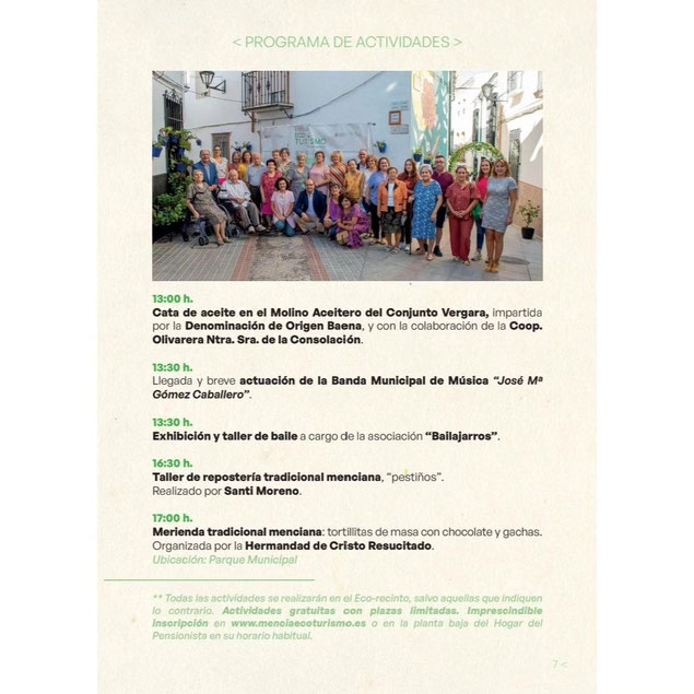 Programa de la Feria Ecoturismo de Doña Mencia