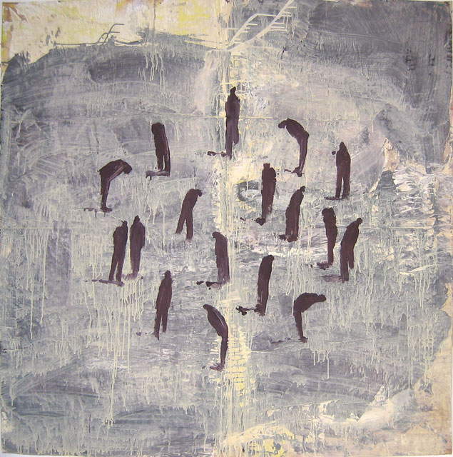 "09-237" - Acrylique sur kraft, 150 x 150 cm, 2009