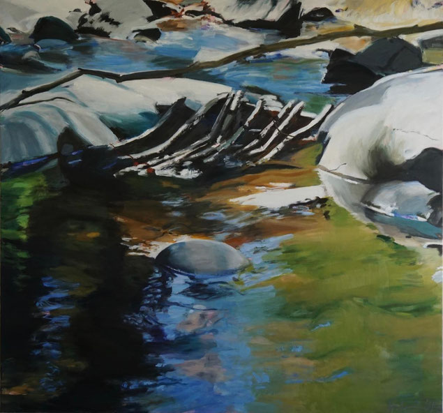  Phantasie zur anderen Seite 2017 150 x 160 cm Öl / Leinwand