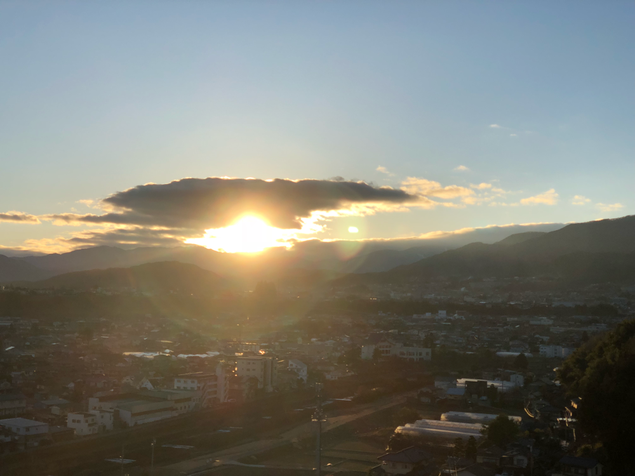 飯田市の夕暮れ
