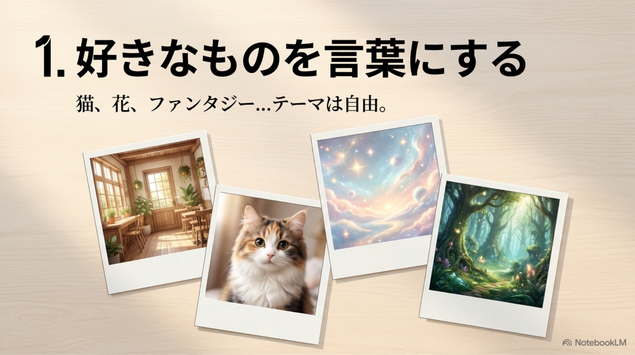 AIアートは、  趣味の作品づくりからビジネスのビジュアル制作まで、  幅広く活用できます。