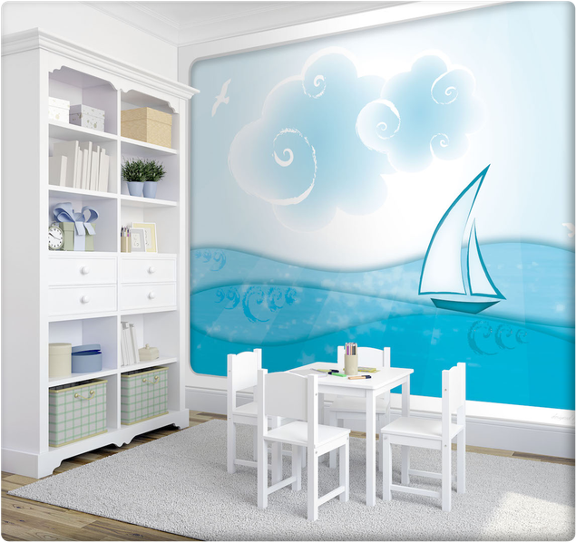 wandgestaltung mit tapeten zirkus, wandgestaltung für kinderzimmer - kindertapeten & wandbilder, Design ideen