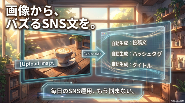 画像を読み取ってSNS投稿文を作れる