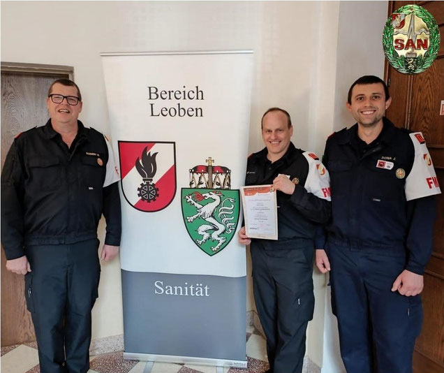 im Bild v.l.n.r. EBSB Rudolf Barnert, OBI Michael Lemberger, BSB Johannes Doria