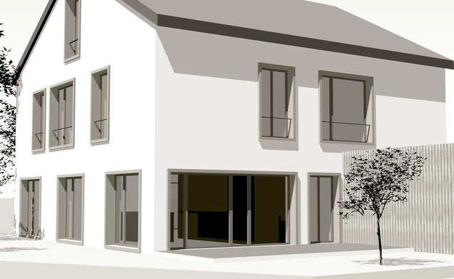 Neubau Wohnhaus in Hallau I 3D Modell