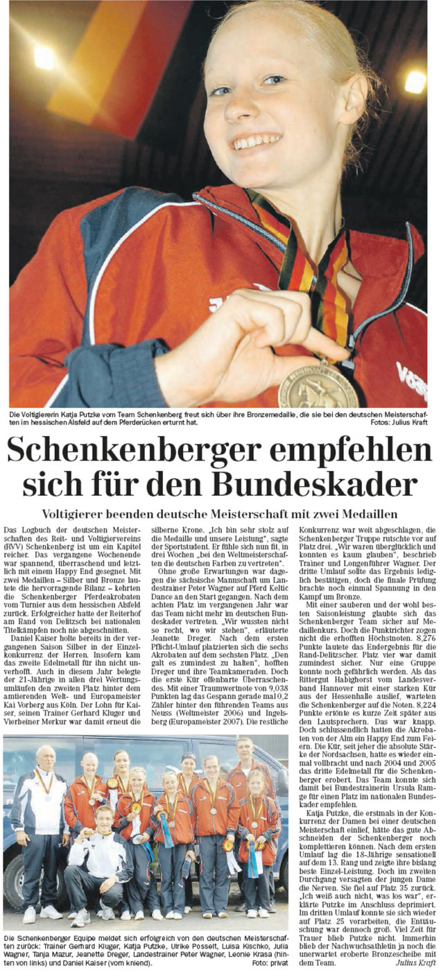 Veröffentlicht mit freundlicher Genehmigung. Quelle: Leipziger Volkszeitung vom 17. Juli 2008 | Regionalausgabe "Delitzsch-Eilenburg"