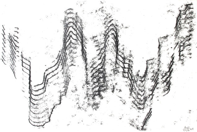 Empreinte, 2019. Monotype, 30 cm x 40 cm.