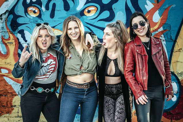 All Female Hardrock-Band: Thundermother aus Schweden wurde für die beiden Hallen-Festivals "Knock Out" in Karlsruhe und "Rock Out" in Augsburg bestätigt. Foto: Promo
