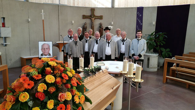 17. März 2017: Requiem - Sängerkamerad und Ehrenmitglied Ernst Sodja, Pfarrkirche Kranebitten/Innsbruck